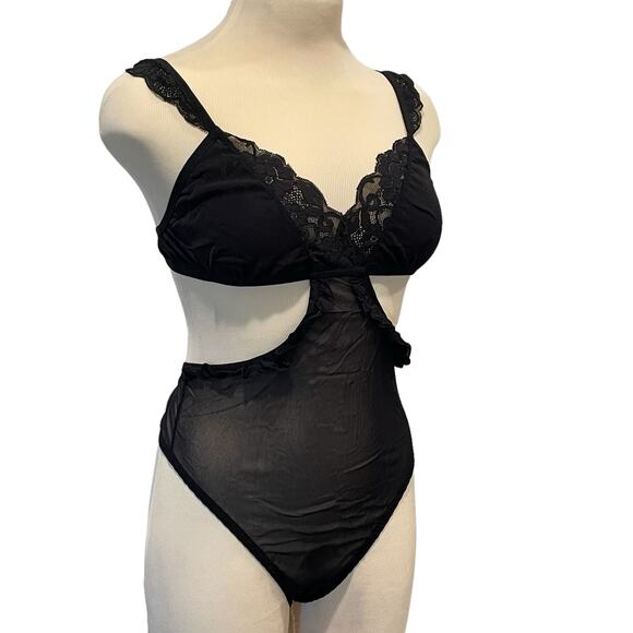 WE ARE HAH Key To Ur Heart Bodysuit Lingerie Noir Black M Sexy - Picture 7 of 11